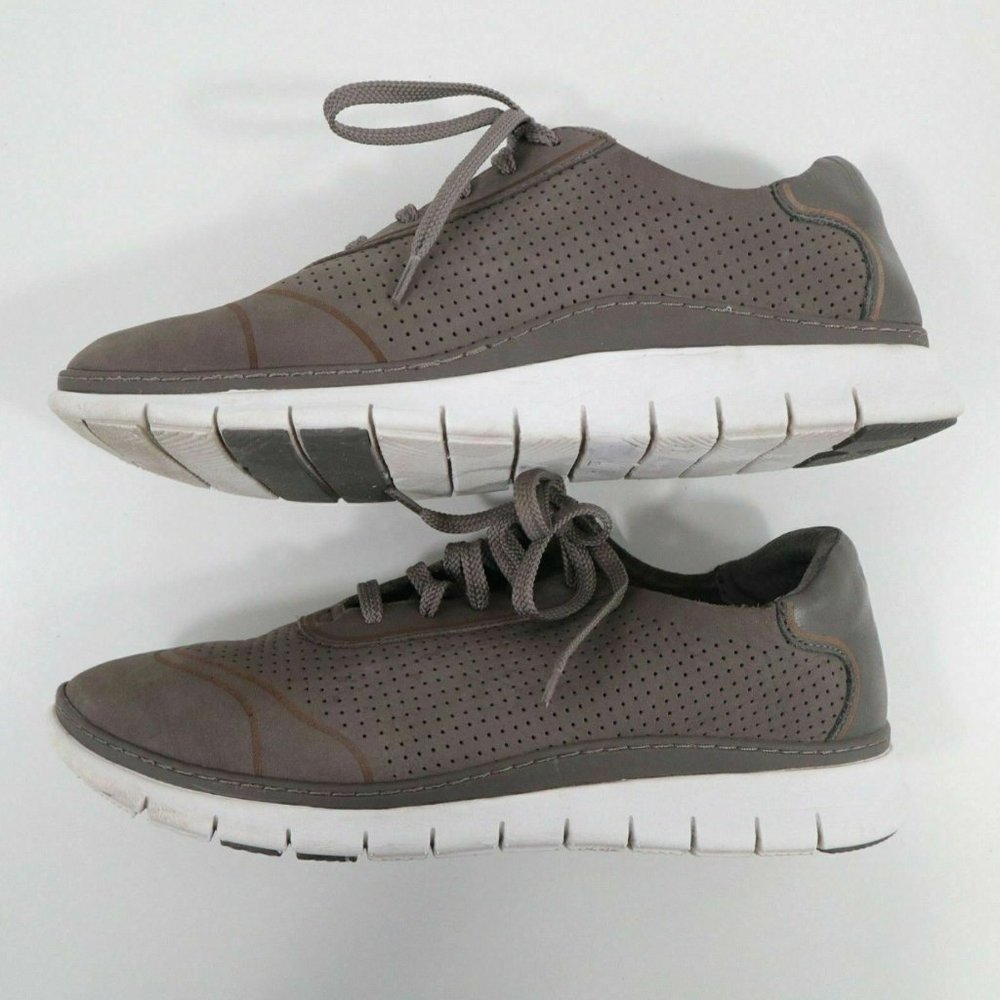 Vionic Riley Sneakers Flats Womens US8.5 EU40 UK6.5 Taupe Gray Brown Shoes - Picture 6 of 10